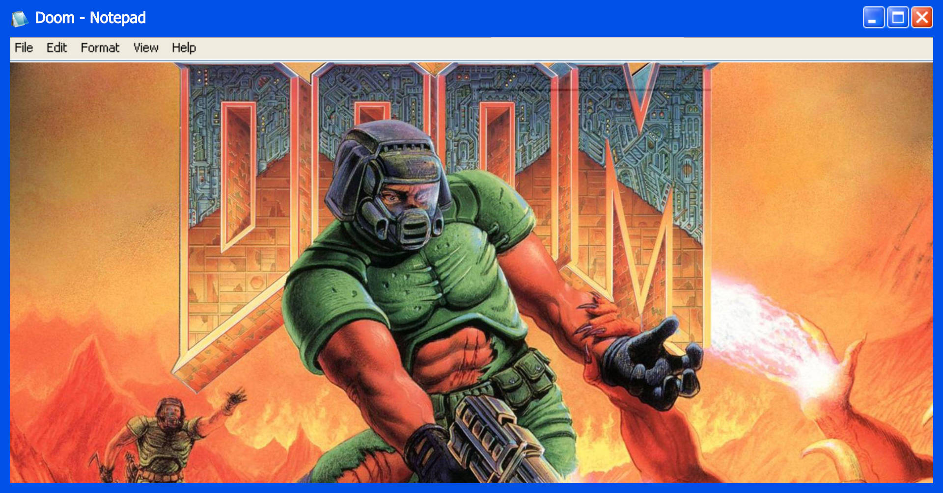 doom on notepad