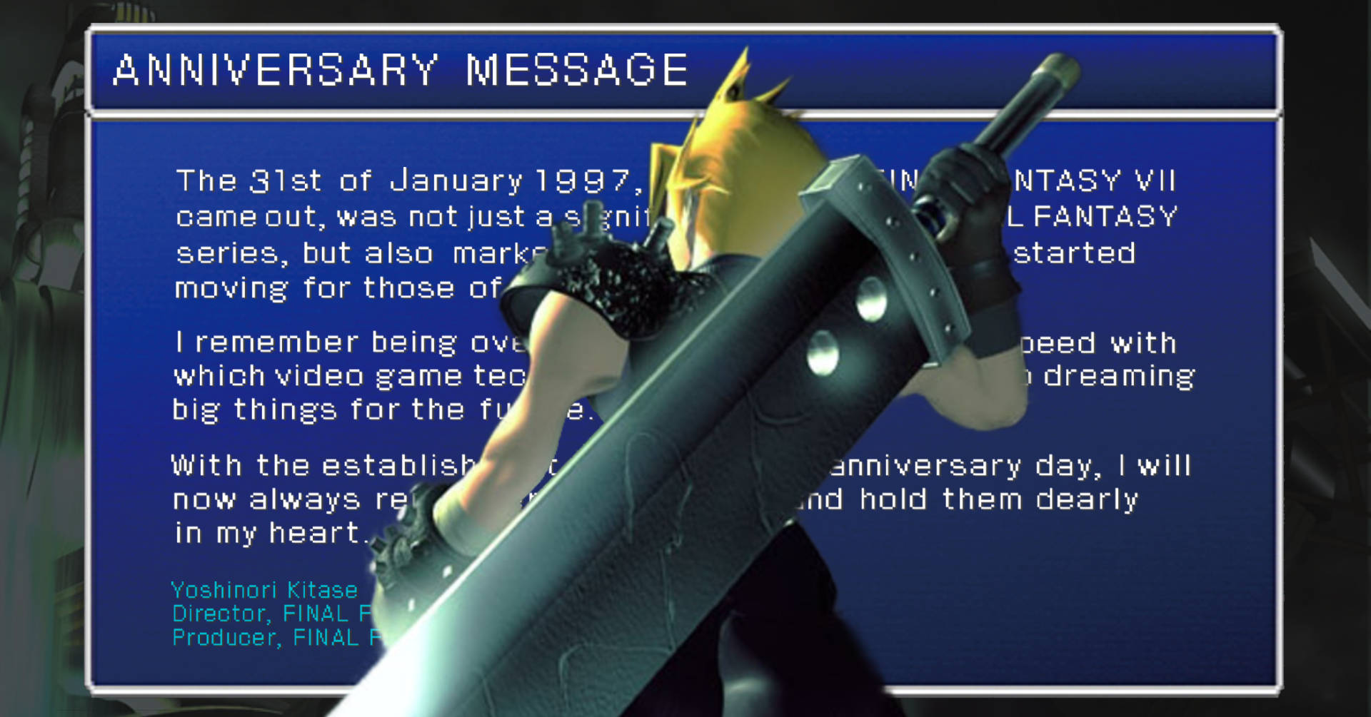 31 January is officially Final Fantasy VII Day in Japan